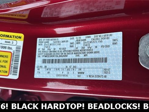 New 2025 Ford Bronco Raptor w/ Interior Carbon Fiber Pack image 32