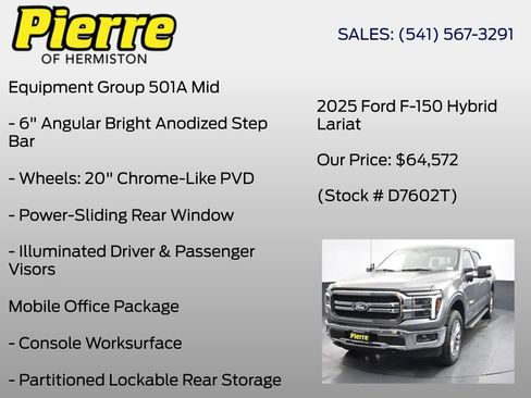 New 2025 Ford F150 Lariat w/ Equipment Group 501A Mid image 6