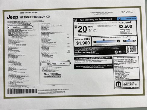 Used 2019 Jeep Wrangler Rubicon w/ Steel Bumper Group image 2