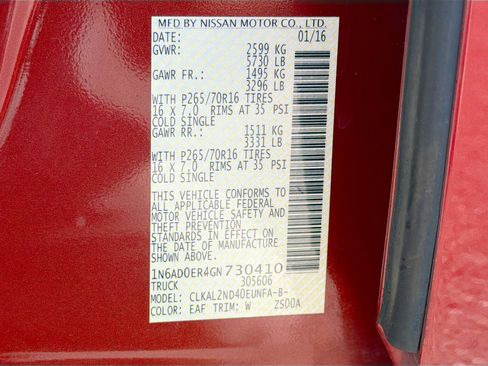 Used 2016 Nissan Frontier SV w/ SV Value Truck Package image 37