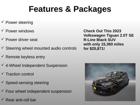 Used 2023 Volkswagen Tiguan SE R-Line AWD/4WD image 8