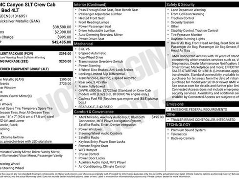 Used 2018 GMC Canyon SLT w/ Driver Alert Package image 49