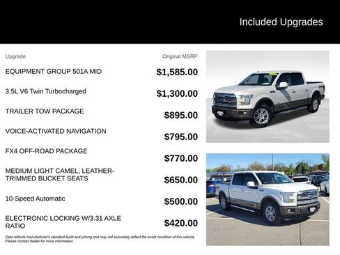 Used 2017 Ford F150 Lariat w/ Equipment Group 501A Mid AWD/4WD image 8
