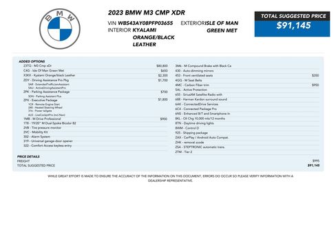 Used 2023 BMW M3 Competition AWD/4WD image 84