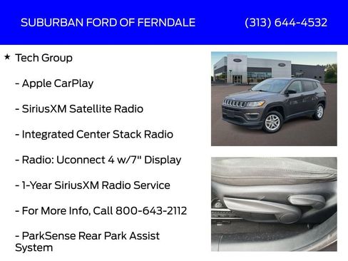 Used 2018 Jeep Compass Sport w/ Tech Group image 13