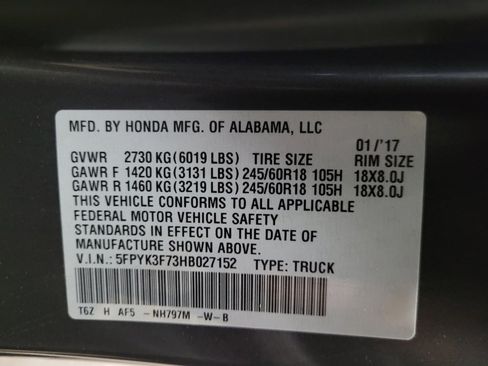 Used 2017 Honda Ridgeline RTL-E image 33