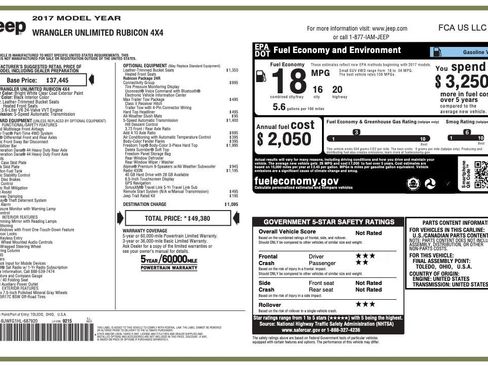 Used 2017 Jeep Wrangler Unlimited Rubicon w/ Connectivity Group image 2