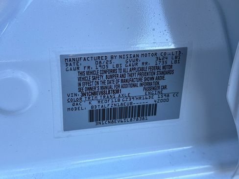 New 2025 Nissan Versa SV w/ Trunk Package image 32