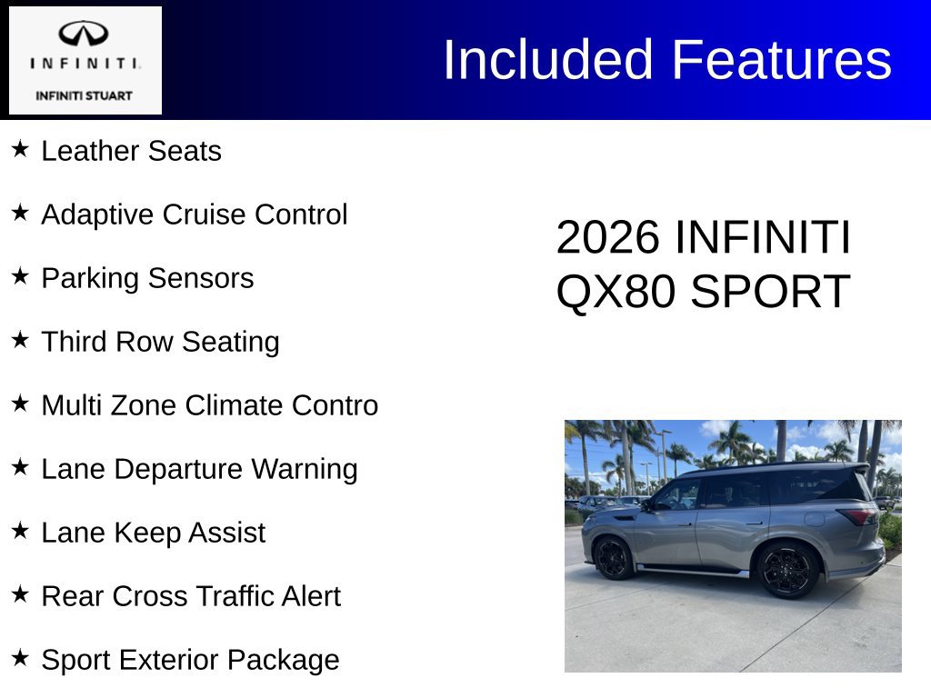 Certified 2026 INFINITI QX80 4WD w/ Sport Exterior Package image 3