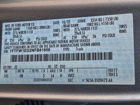 Used 2022 Ford F150 Lariat w/ Max Trailer Tow Package AWD/4WD image 14