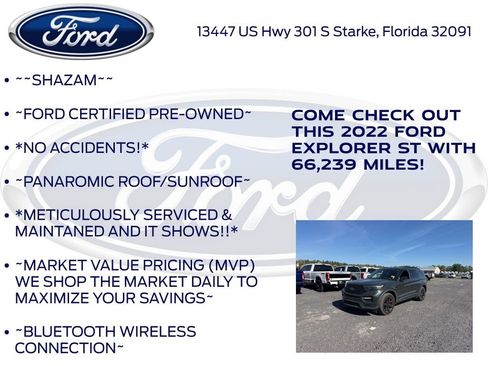 Certified 2022 Ford Explorer ST w/ Equipment Group 401A RWD image 6