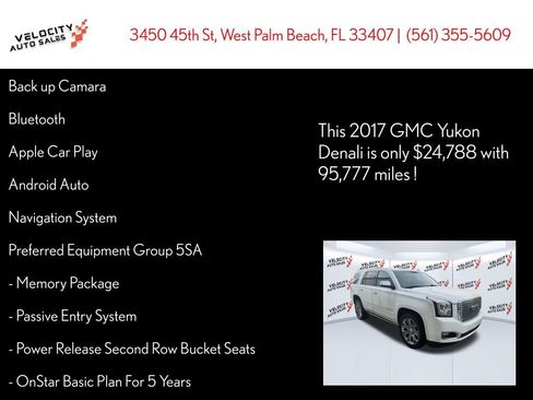 Used 2017 GMC Yukon Denali w/ Open Road Package RWD image 25