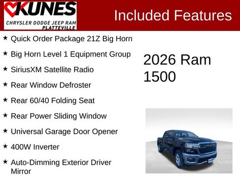 New 2026 RAM 1500 Big Horn AWD/4WD image 2