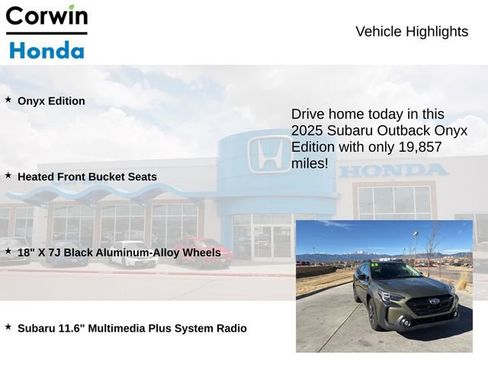 Used 2025 Subaru Outback Onyx Edition image 6