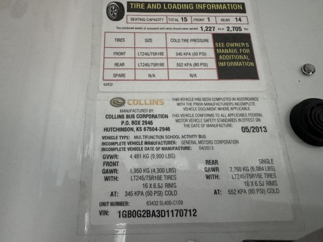 Used 2013 Chevrolet Express 3500 w/ School Bus Package RWD image 15