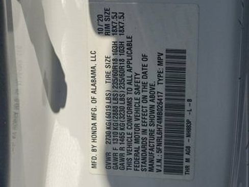 Certified 2021 Honda Odyssey EX-L image 36