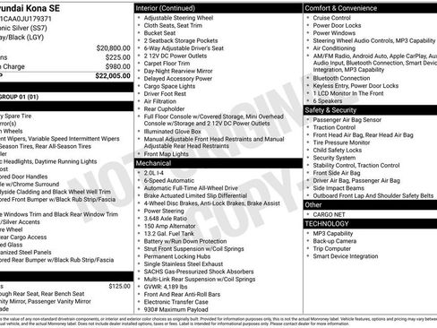 Used 2018 Hyundai Kona SE image 30