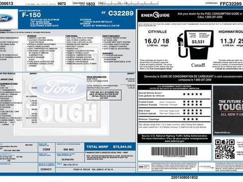 Used 2015 Ford F150 Platinum w/ Technology Package image 37