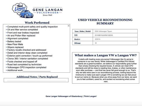 Certified 2024 Volkswagen Tiguan SE w/ Panoramic Sunroof Package AWD/4WD image 10