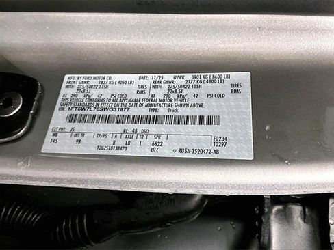 New 2025 Ford F150 Lightning Platinum w/ Dark Elements Package image 8