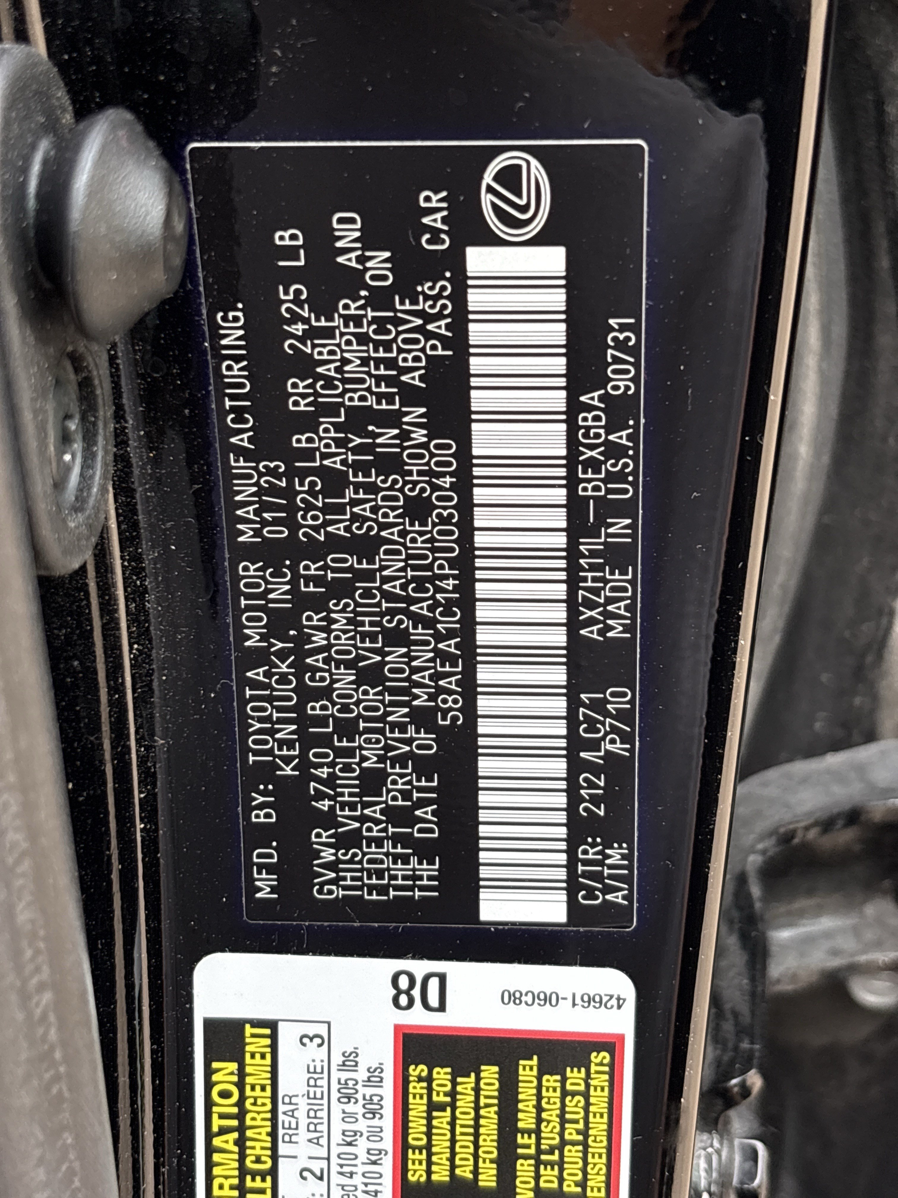 Used 2023 Lexus ES 300h w/ Protection Package (P2) FWD image 35