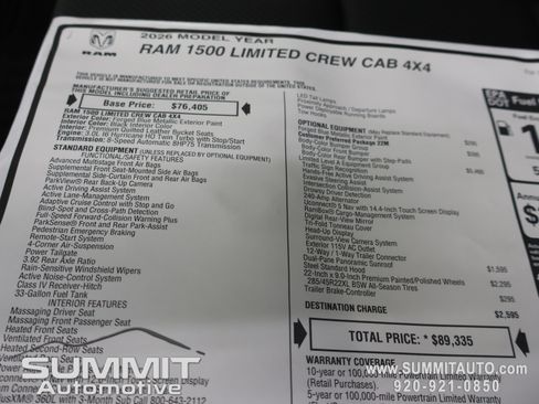 New 2026 RAM 1500 Limited AWD/4WD image 47