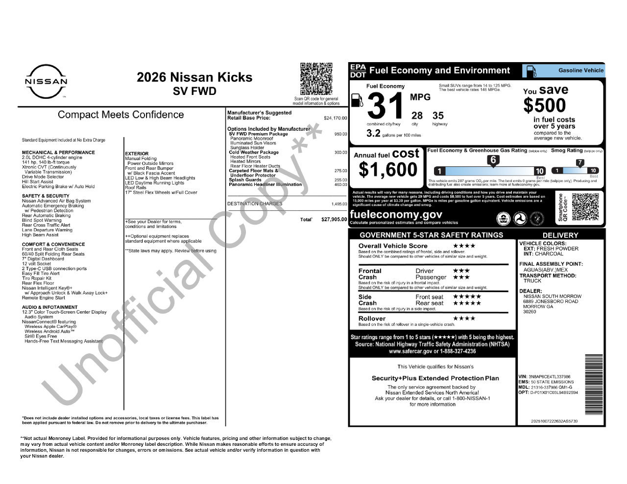 Certified 2026 Nissan Kicks SV w/ SV Premium Package FWD image 33