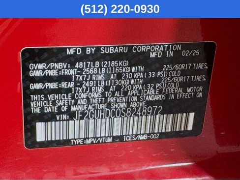 Certified 2025 Subaru Crosstrek 2.0i Premium image 39