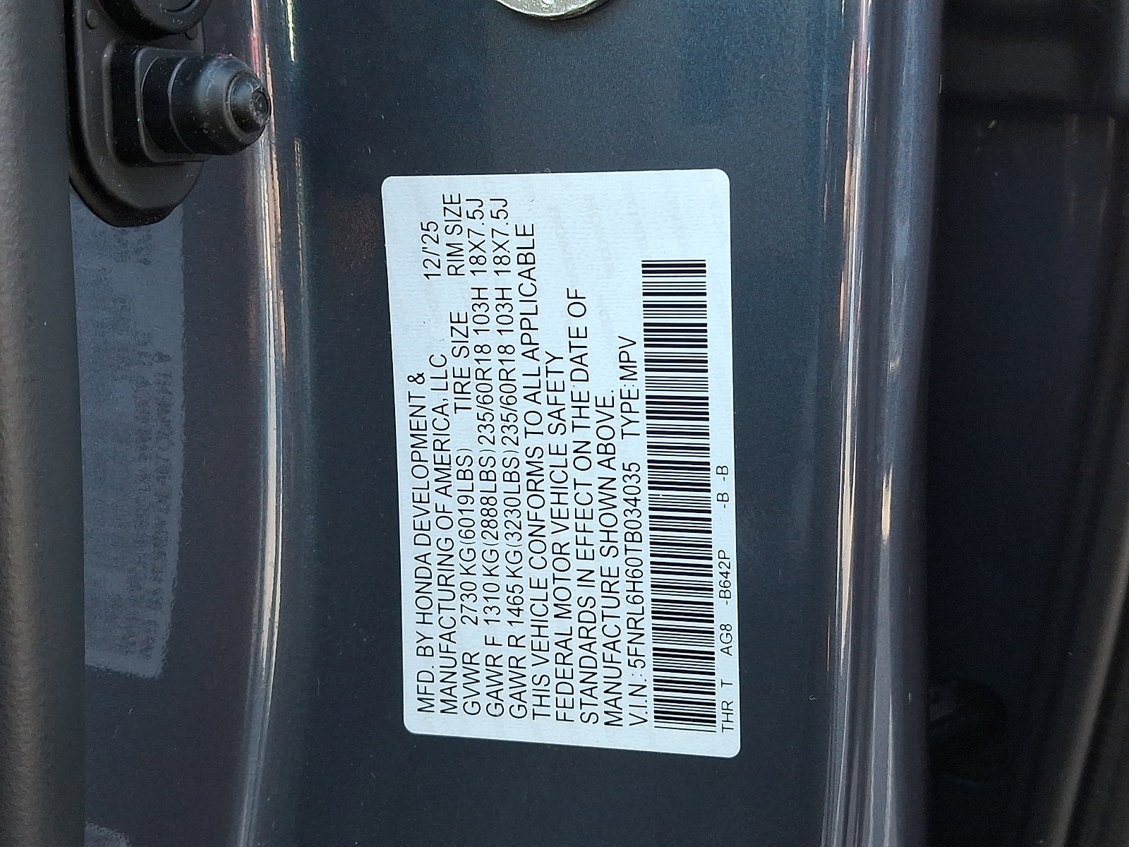 Certified 2026 Honda Odyssey EX-L image 20