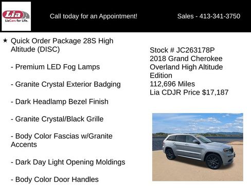 Certified 2018 Jeep Grand Cherokee High Altitude AWD/4WD image 11