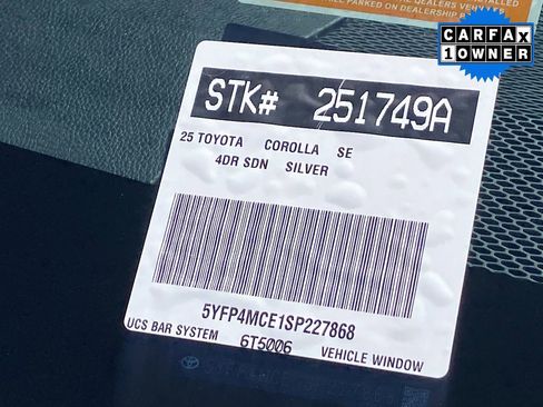Certified 2025 Toyota Corolla SE w/ SE Premium Package image 37