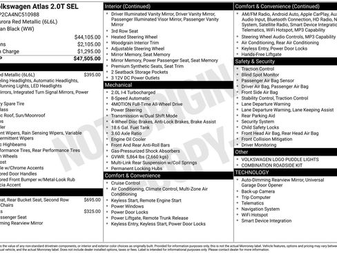 Used 2022 Volkswagen Atlas SEL AWD/4WD image 4