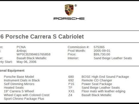 Used 2006 Porsche 911 Carrera S RWD image 1