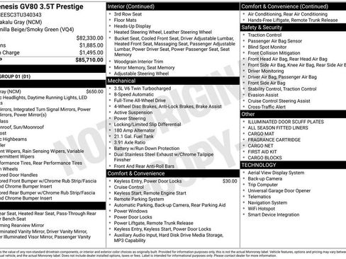 New 2026 Genesis GV80 3.5T Prestige AWD/4WD image 8