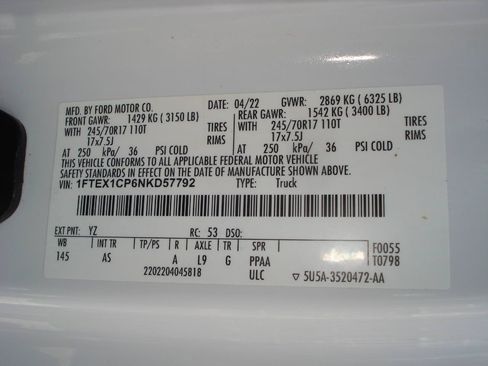 Used 2022 Ford F150 XL w/ Equipment Group 101A High RWD image 24