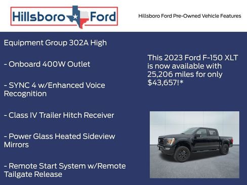 Used 2023 Ford F150 XLT w/ Equipment Group 302A High AWD/4WD image 3
