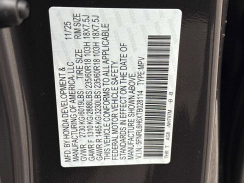 New 2026 Honda Odyssey EX-L image 26