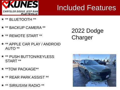 Used 2022 Dodge Charger SXT w/ Blacktop Package RWD image 2