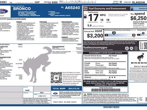 Certified 2024 Ford Bronco Big Bend w/ Sasquatch Package AWD/4WD image 58