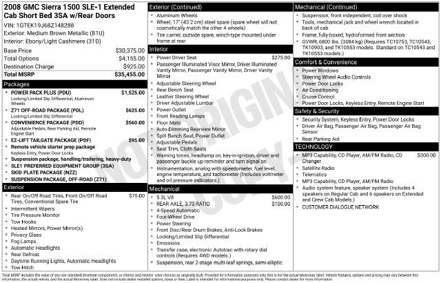Used 2008 GMC Sierra 1500 SLE w/ Power Pack Plus AWD/4WD image 4