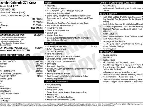 Used 2024 Chevrolet Colorado Z71 w/ Z71 Convenience Package 2 AWD/4WD image 4