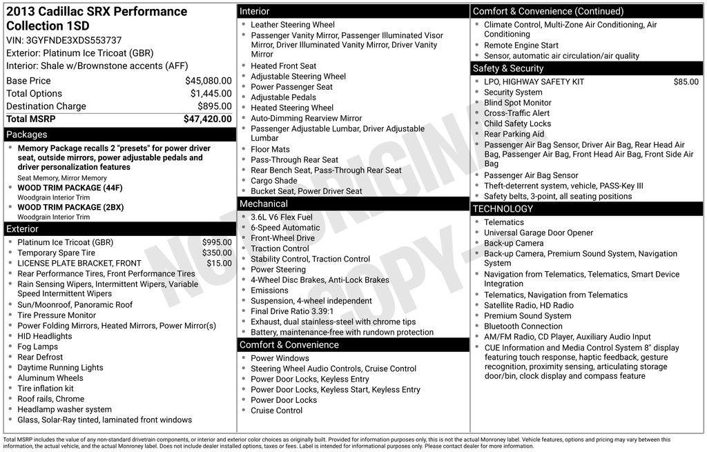 Used 2013 Cadillac SRX Performance FWD image 27