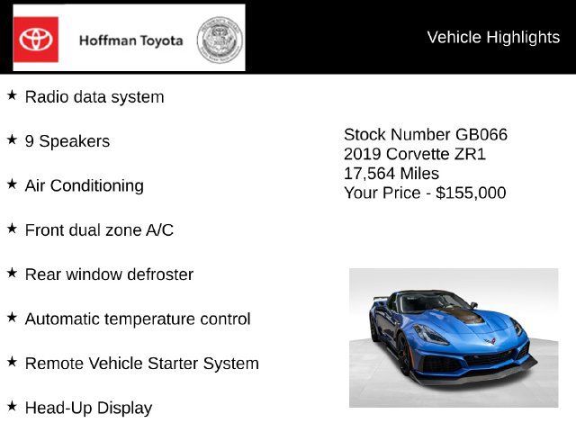 Used 2019 Chevrolet Corvette ZR1 RWD image 25