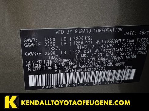Used 2022 Subaru Outback Limited AWD/4WD image 10