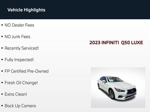 Used 2023 INFINITI Q50 Luxe w/ Cargo Package AWD/4WD image 55