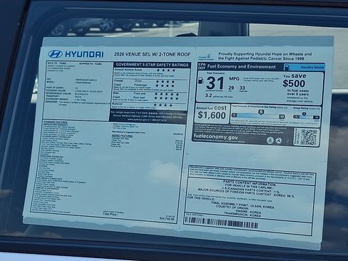 New 2026 Hyundai Venue SEL FWD image 3