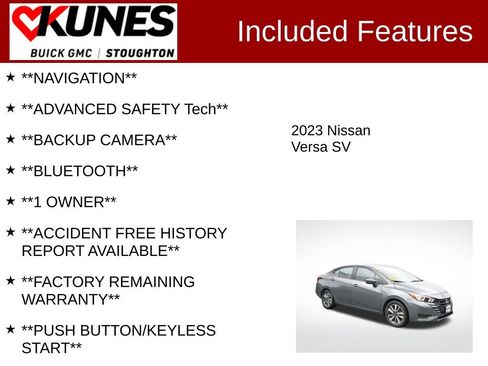 Used 2023 Nissan Versa SV image 2