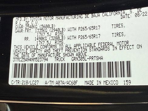 Used 2022 Toyota Tacoma TRD Sport w/ TRD Premium Sport Package image 32