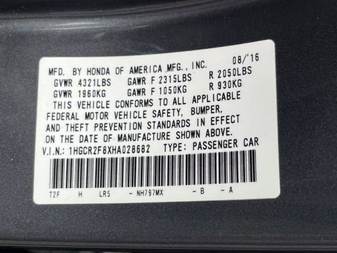 Certified 2017 Honda Accord EX-L image 16