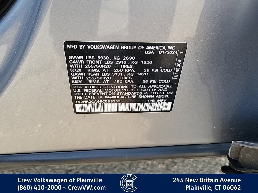 Certified 2024 Volkswagen Atlas SE AWD/4WD image 35
